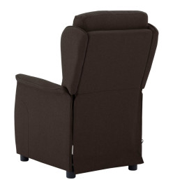 Fauteuil de massage Marron foncé Tissu