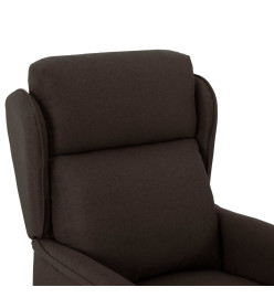 Fauteuil de massage Marron foncé Tissu