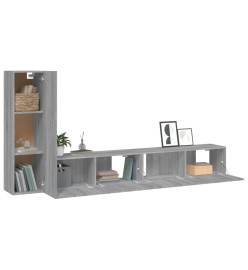 Ensemble de meubles TV 3 pcs Sonoma gris Bois d'ingénierie