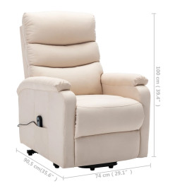 Fauteuil Crème Tissu