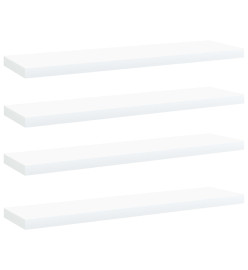 Panneaux de bibliothèque 4 pcs Blanc 40x10x1,5 cm Aggloméré