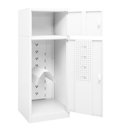 Armoire à selles Blanc 53x53x140 cm Acier