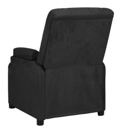 Fauteuil inclinable électrique Noir Similicuir daim