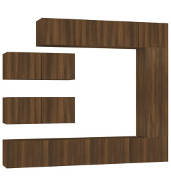 Ensemble de meubles TV 7 pcs Chêne marron Bois d'ingénierie