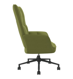 Chaise de relaxation Vert clair Velours