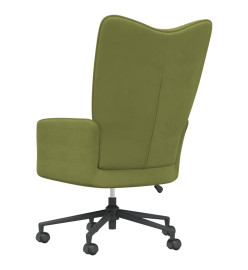 Chaise de relaxation Vert clair Velours