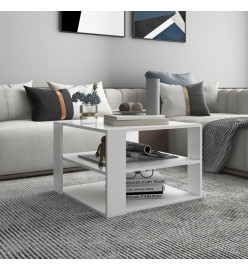 Table basse Blanc 60x60x40 cm Aggloméré