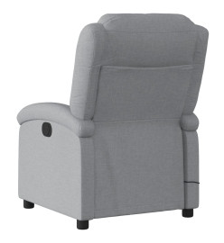 Fauteuil de massage inclinable Gris clair Tissu