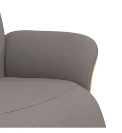 Fauteuil inclinable avec repose-pieds taupe tissu