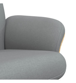 Fauteuil inclinable avec repose-pied gris clair tissu