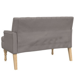 Banc avec coussins taupe 113x64,5x75,5 cm tissu