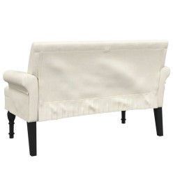 Banc avec dossier lin 120x62x75,5 cm tissu