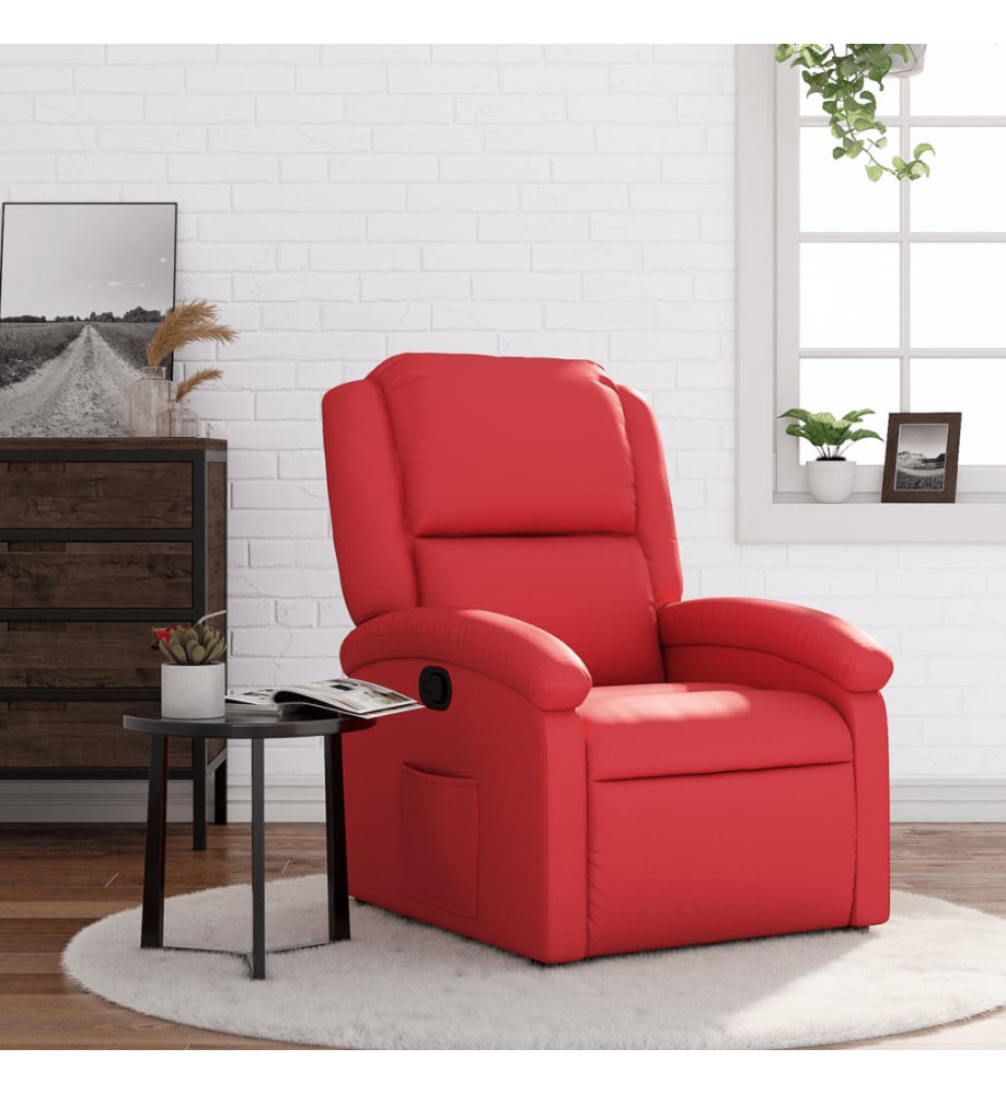 Fauteuil inclinable Rouge Similicuir