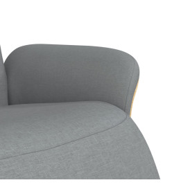 Fauteuil inclinable avec repose-pieds gris clair tissu