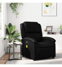 Fauteuil de massage inclinable Noir Similicuir