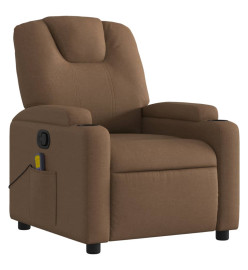 Fauteuil de massage inclinable Marron Tissu