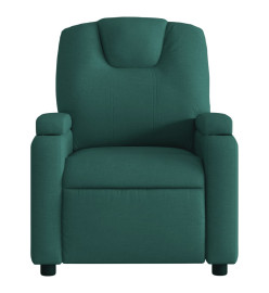 Fauteuil de massage inclinable Vert foncé Tissu