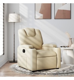 Fauteuil inclinable Crème Tissu