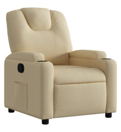 Fauteuil inclinable Crème Tissu