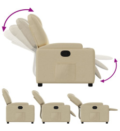 Fauteuil inclinable Crème Tissu