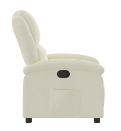 Fauteuil inclinable Crème Velours