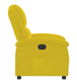 Fauteuil inclinable jaune velours