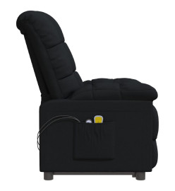 Fauteuil électrique de massage Noir Tissu