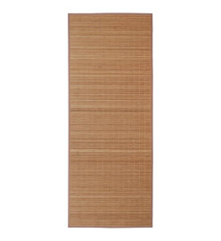 Tapis en bambou marron à latte rectangulaire 150 x 200 cm