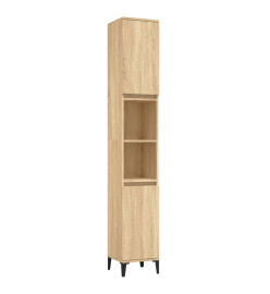 Armoire salle de bain chêne sonoma 30x30x190 cm