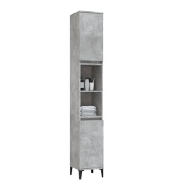 Armoire de salle de bain gris béton 30x30x190 cm