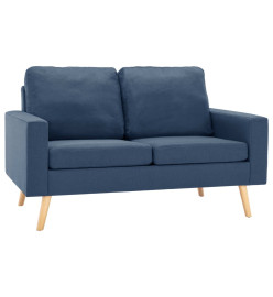 Ensemble de canapé 2 pcs Tissu Bleu