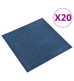 Dalles de tapis de sol 20 pcs 5 m² 50x50 cm Bleu foncé