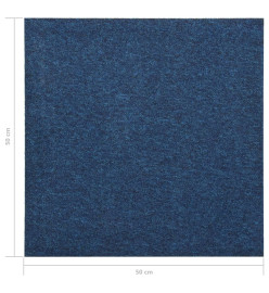 Dalles de tapis de sol 20 pcs 5 m² 50x50 cm Bleu foncé