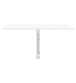 Table murale pliable Blanc brillant 100x60x56cm Bois ingénierie