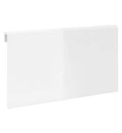 Table murale pliable Blanc brillant 100x60x56cm Bois ingénierie
