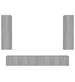 Ensemble de meubles TV 4 pcs Sonoma gris Bois d'ingénierie