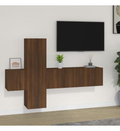 Ensemble de meubles TV 3 pcs Chêne marron Bois d'ingénierie