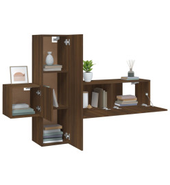 Ensemble de meubles TV 3 pcs Chêne marron Bois d'ingénierie