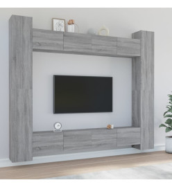 Ensemble de meubles TV 8 pcs Sonoma gris Bois d'ingénierie