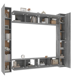 Ensemble de meubles TV 8 pcs Sonoma gris Bois d'ingénierie