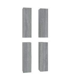 Meubles TV 4 pcs Sonoma gris 30,5x30x110 cm Bois d'ingénierie