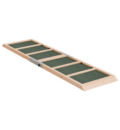 Rampe pour chiens vert 120x30 cm bois de sapin solide