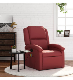 Fauteuil de massage inclinable Rouge bordeaux Similicuir