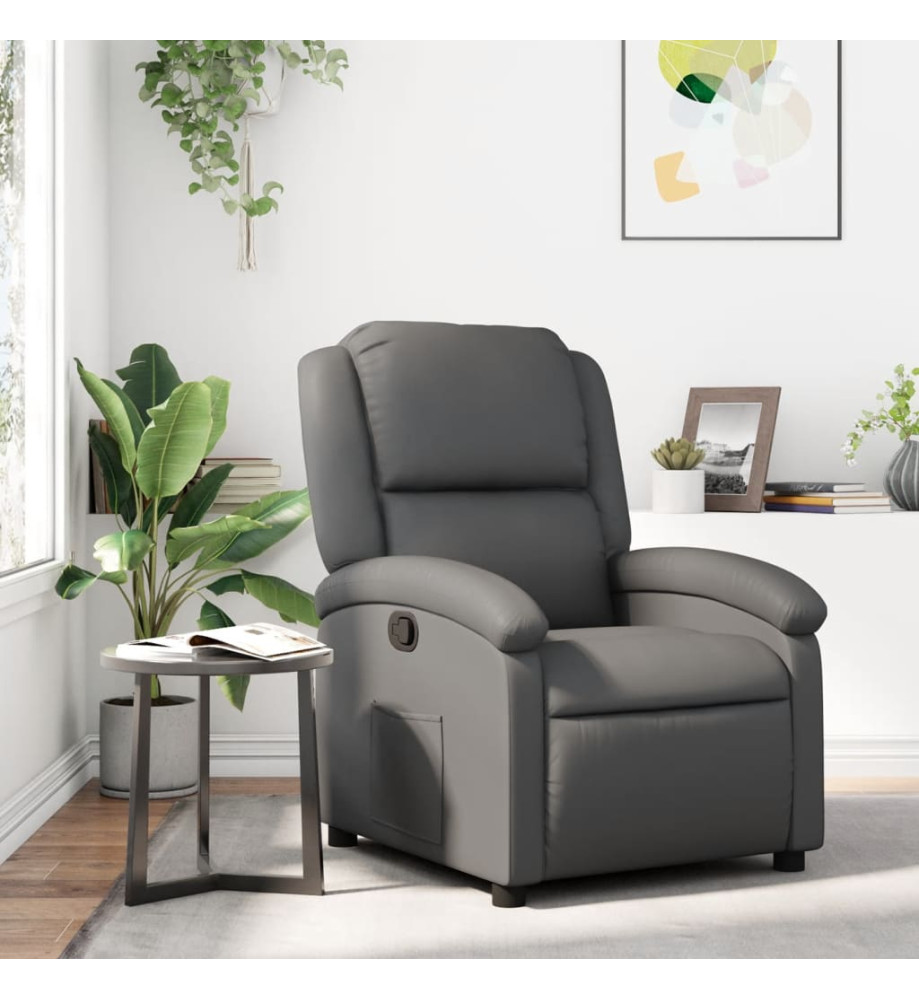 Fauteuil inclinable Gris Similicuir