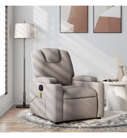 Fauteuil de massage inclinable Taupe Tissu