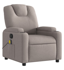 Fauteuil de massage inclinable Taupe Tissu