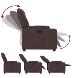 Fauteuil inclinable Marron foncé Tissu