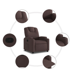 Fauteuil inclinable Marron foncé Tissu