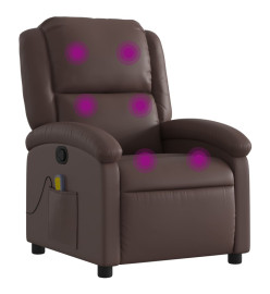 Fauteuil de massage inclinable Marron Similicuir