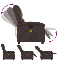 Fauteuil de massage inclinable Marron Similicuir